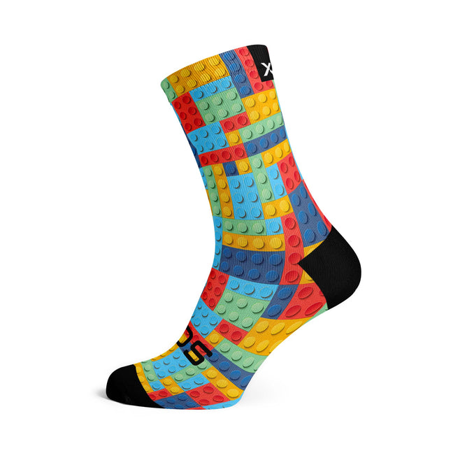SOX Footwear Bicycle Blocks - Size L (US 9-13) - SOX Footwear Performance Socks - 1 Pair