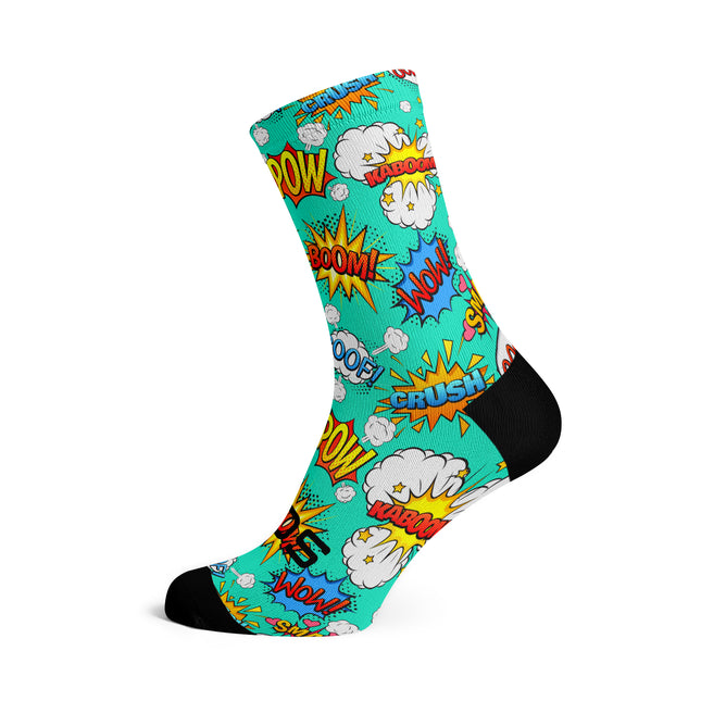 SOX Footwear Bicycle Comic - Size L (US 9-13) - SOX Footwear Performance Socks - 1 Pair