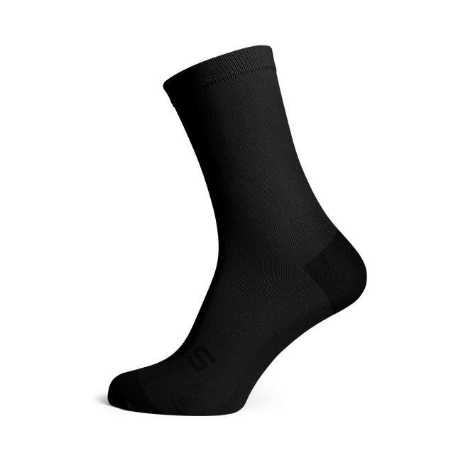 SOX Footwear Bicycle Solid Black - Size L (US 9-13) - SOX Footwear Performance Socks - 1 Pair