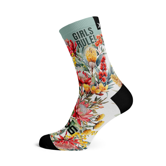 SOX Footwear Bicycle Girls Rule - Size M (US 5-9) - SOX Footwear Performance Socks - 1 Pair