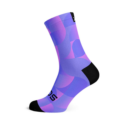 SOX Footwear Bicycle Solid Purple - Size M (US 5-9) - SOX Footwear Performance Socks - 1 Pair