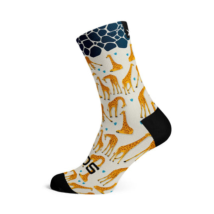 SOX Footwear Bicycle Giraffe - Size M (US 5-9) - SOX Footwear Performance Socks - 1 Pair