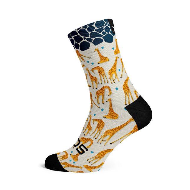 SOX Footwear Bicycle Giraffe - Size M (US 5-9) - SOX Footwear Performance Socks - 1 Pair
