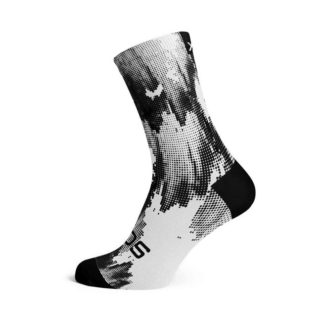 SOX Footwear Bicycle White Gravel - Size L (US 9-13) - SOX Footwear Performance Socks - 1 Pair
