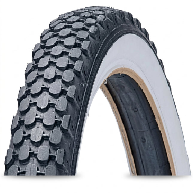 Duro TYRE 26 x 2.125 BLACK with WHITE WALL, Cruiser (57-559)