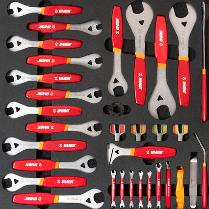 Unior Bicycle TRAY - Set of tools, 35 pces, in tray 3, -Wheel Tools 629835 UNIOR Quality Guaranteed