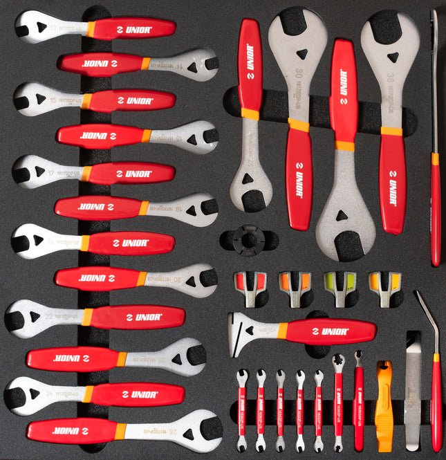 Unior Bicycle TRAY - Set of tools, 35 pces, in tray 3, -Wheel Tools 629835 UNIOR Quality Guaranteed