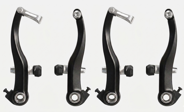 Alhonga BRAKE V Brake Set, 110mm Arms, Alloy, Dual Spring Tension, Black (Front & Rear)