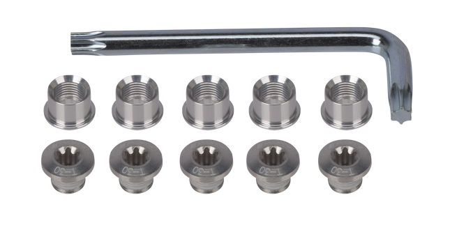 FSA Bicycle BOLTS KIT CK-800E SILVER W/T-30 TORX WRENCH FSA LOGO