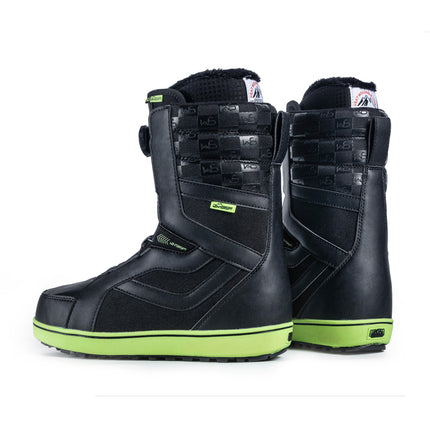 SNOWBOARD BOOTS - S5402 BLACK & GREEN (STEEL WIRE STYLE)