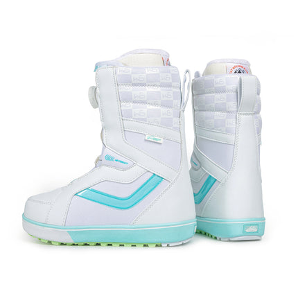 SNOWBOARD BOOTS - S6608 WHITE & TRANSPARENT BLUE (STEEL WIRE STYLE)