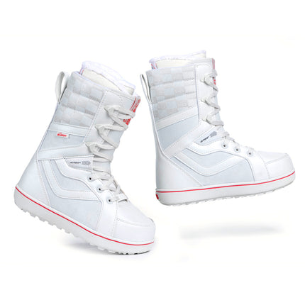 SNOWBOARD BOOTS - W3000 WHITE AND BLACK LACE-UP STYLE