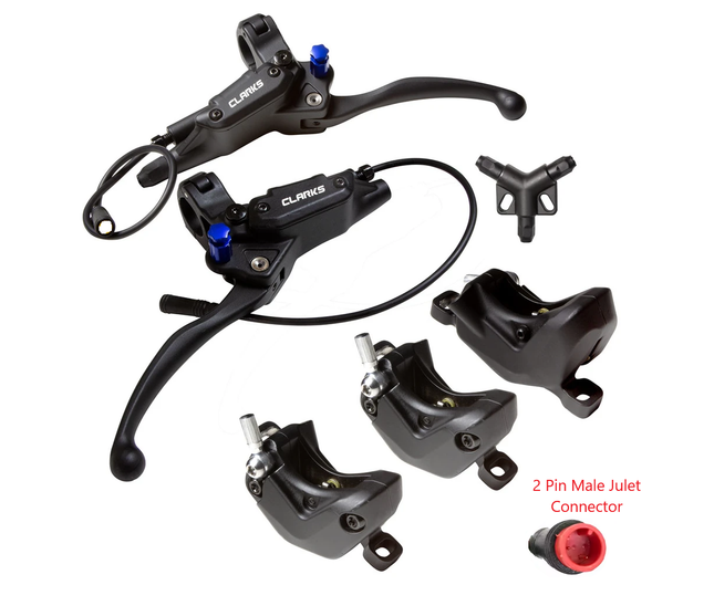 Clarks Bicycle Hydraulic Disc Brake Set - 2-Piston Cargo
