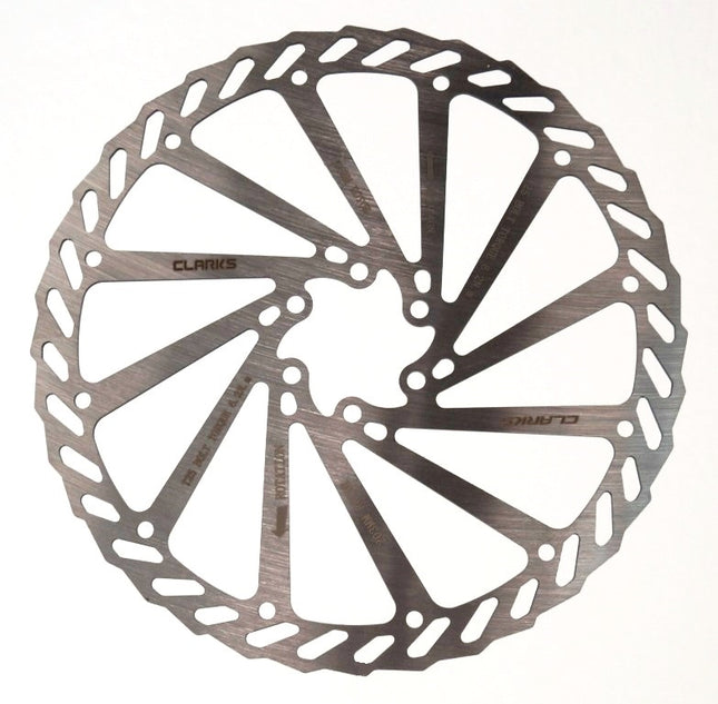 Clarks Bicycle DISC ROTOR - CLARKS, STAINLESS STEEL 203mm, ALL Silver finish  Quality Clarks product