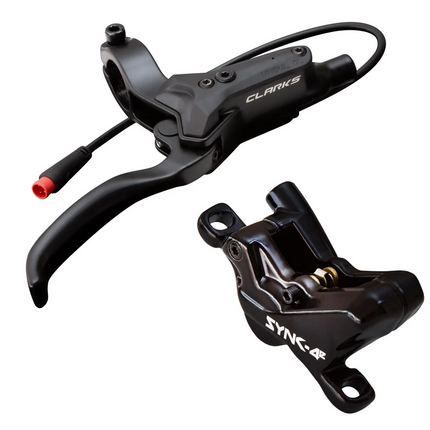 Clarks Bicycle Hydraulic Disc Brake Set - 4-Piston E-Bike