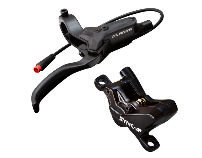 Clarks Bicycle Hydraulic Disc Brake Set - 4-Piston E-Bike