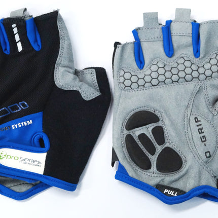 Pro Series Gel Gloves with Amara Palm - Black with Blue Trim - Medium
