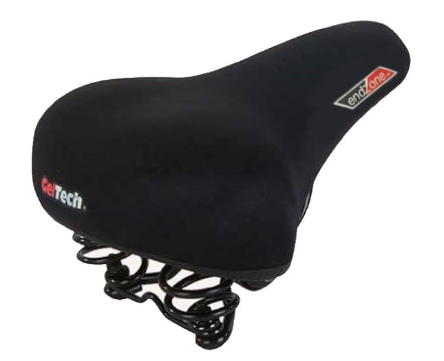 Velo Saddle, Ladies, Emerald Top with Gel, Websprings and Coils, BLACK, 230 x 250Lmm