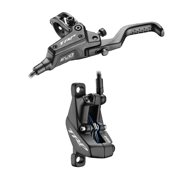 TRP Bicycle TRP DHR EVO PRO REAR, Disc brake set, rear, for left hand, alloy, hydraulic 4-piston. BLACK (Uses 2.3mm Rotor Only - Rotor not included)