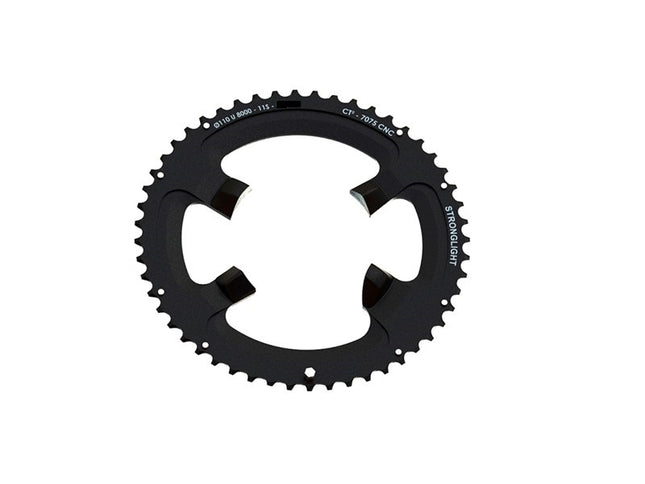 Stronglight Bicycle ROAD CHAINRING SHIMANO ULTEGRA - FC-R8000 - FC-R8050 comp.7075-T6CT² (black)11 Speed. 110 BCD. Outer.54 - 4 arms