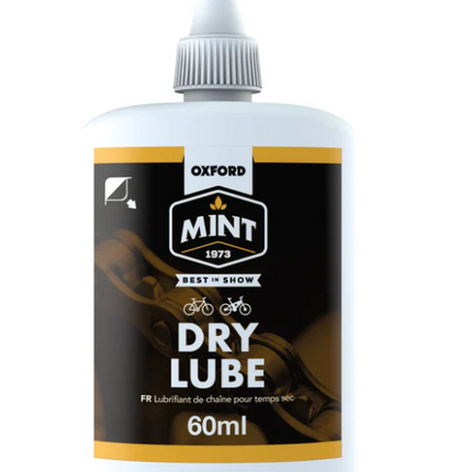 Oxford Bicycle Oxford Mint Dry Lube 60ml, to make your drive train silent and more efficient when riding in dry conditions.