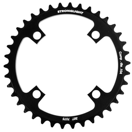 Stronglight Bicycle CHAINRING - MTB "STRONGLIGHT", 38T, 7075 SINGLE RING - 104mm BCD for 4H 9 Speed BK