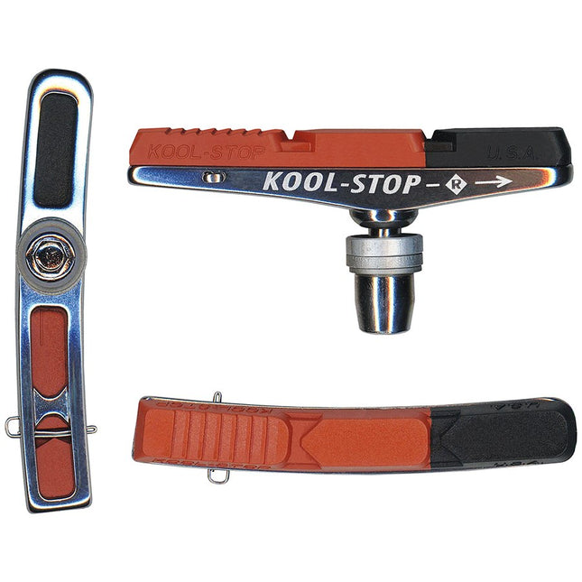 Kool Stop V2 Threaded Bicycle Rim Brake Pad Holder - Dual Insert