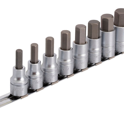 Unior Unior Hex driver socket set with HX profile 1/2" on rail (8, 9, 10, 12, 14, 15, 17, 19mm) 629698 Professional Bicycle Tool, quality guaranteed