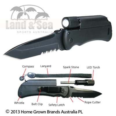 LAND & SEA - SPARK STONE KNIFE & TORCH TOOL