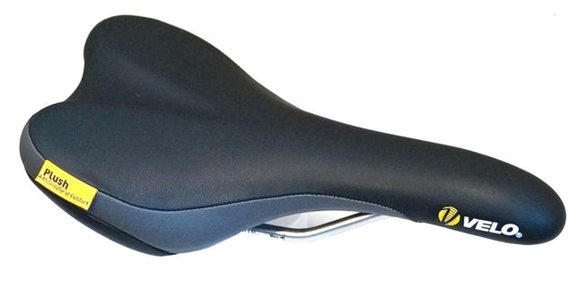 Velo Bicycle Saddle, Velo Plush, Mo, Extra comfort sport saddle, 342g, 271mm x 149mm, MTB or road, for fast riding