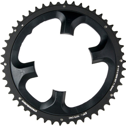 Stronglight Bicycle ROAD CHAINRING SHIMANO ULTEGRA & Di2 - FC-6800 comp.7075-T6 CT² (black)11 Speed. 110 BCD. Outer.50T 4 arms, Quality Stronglight product 273713