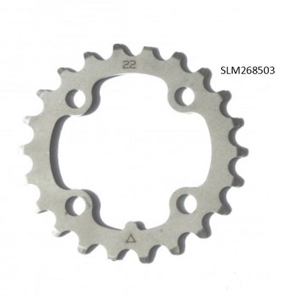 Stronglight Bicycle CHAINRING - MTB "STRONGLIGHT", 24T, S/Steel Silver INOX - 64mm BCD, 4 Hole for 9 Spd