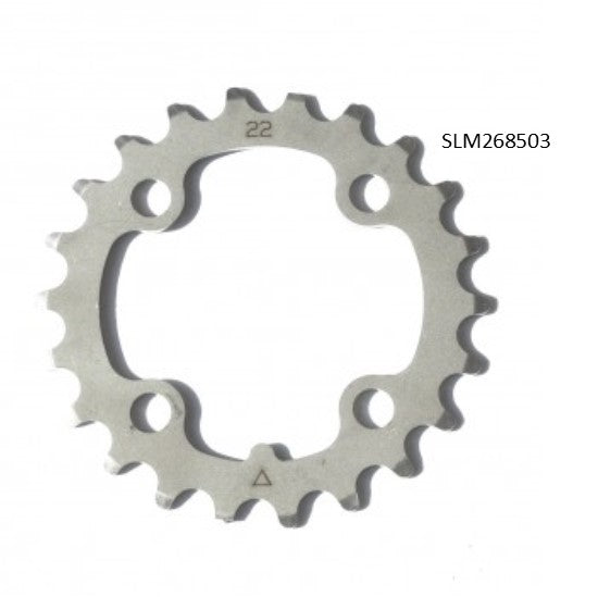 Stronglight Bicycle CHAINRING - MTB "STRONGLIGHT", 24T, S/Steel Silver INOX - 64mm BCD, 4 Hole for 9 Spd