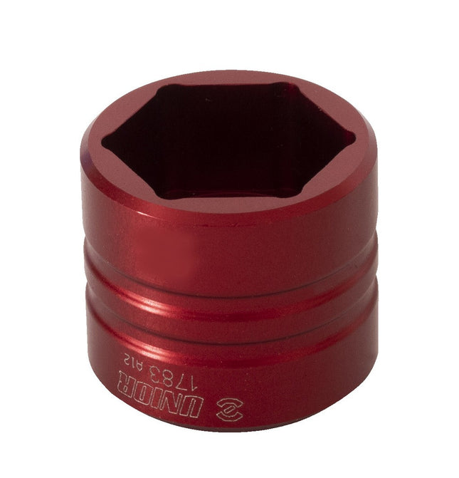 Unior Unior Tool Flat Socket 26mm, anodized aluminium, for suspension service where the top nut has a very low profile. 629824 Professional Bicycle Tool, quality guaranteed