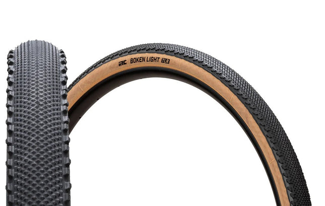 IRC Bicycle "NEW" - 700 x 36C | IRC Boken Light TLR Gravel Tyre | 36-622 | 120 TPI | 40-65 PSI | Tubeless Ready | Black/Tan