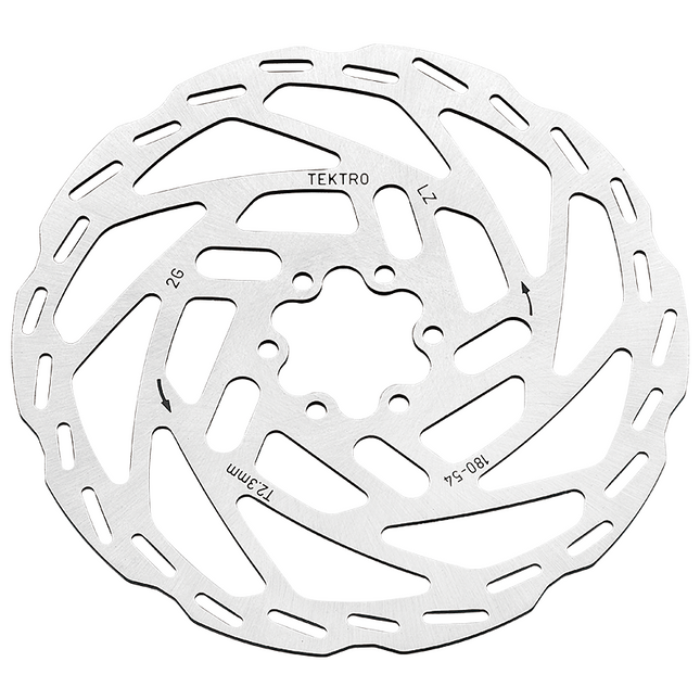 DISC ROTOR - Tektro, 160mm, T:2.3mm, stainless, w/T25 torque 6 bolts - Use only with 2.3mm calipers