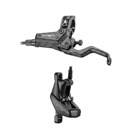 TRP Bicycle "NEW" - TRP EVO Expert Disc brake set, Mod.HD-M8040, rear/LH, alloy, hydraulic 4-piston, 1900mm hose, for T: 2.3mm rotor, black.