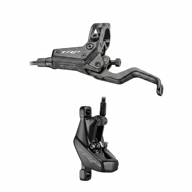 TRP Bicycle "NEW" - TRP EVO Expert Disc brake set, Mod.HD-M8040, rear/LH, alloy, hydraulic 4-piston, 1900mm hose, for T: 2.3mm rotor, black.