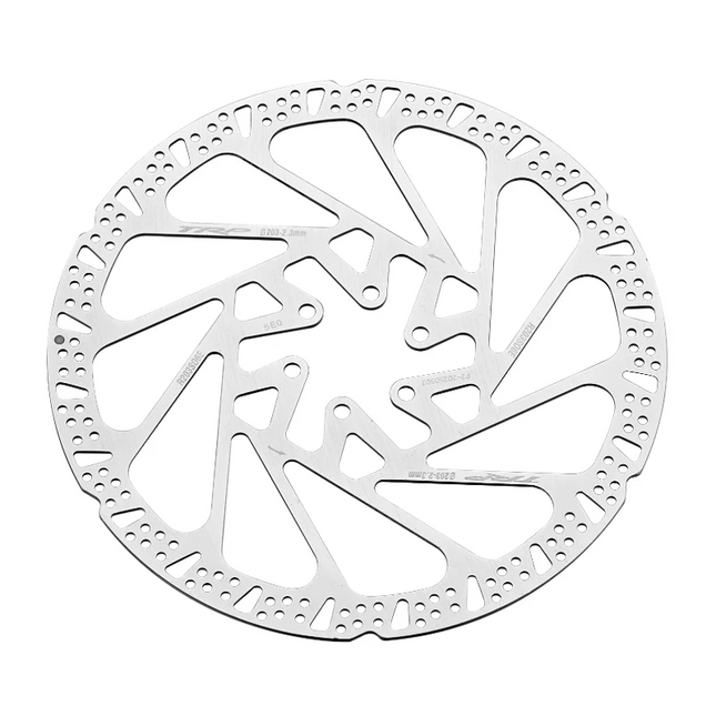 TRP Bicycle "NEW" - DISC ROTOR - TRP, 203mm, T:2.3mm, stainless, w/T25 torque 6 bolts - Use only with 2.3mm calipers