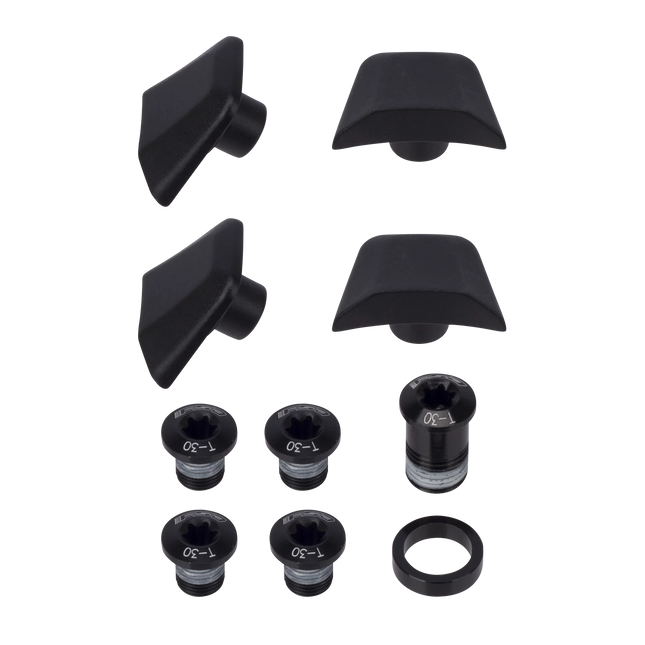 FSA Bicycle "NEW" - SL-K ROAD ABS BB386EVO CHAINRING BOLT KIT &TAB COVER BLK.E0084+ML021
