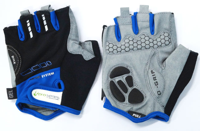 Pro Series Gel Gloves with Amara Palm - Black with Blue Trim - XL