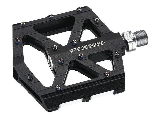 VP PEDALS 9/16" Sealed Bearings, Alloy Body/Cro-mo Axle, Replaceable Pins, BLACK/SILVER