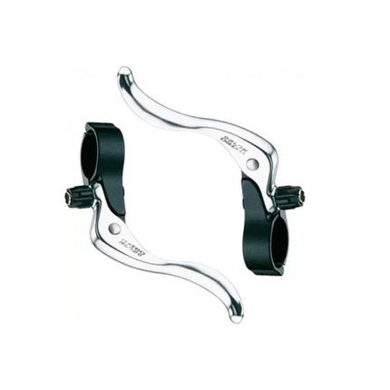 Tektro BRAKE LEVER - Inline Brake Lever, 26mm Clamp, For Road & Cyclo X Bikes, Alloy, Hinged, Silver/Black (Sold In Pairs)