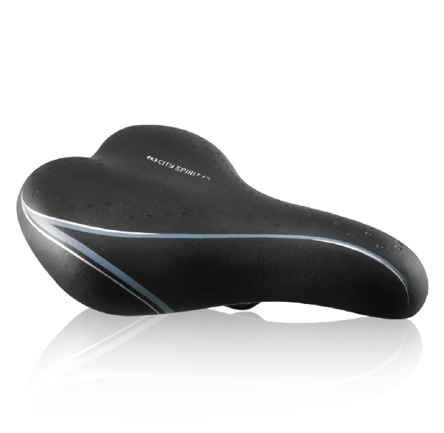 DDK Ladies Vinyl Bicycle Saddle - Black, 264 x 180mm