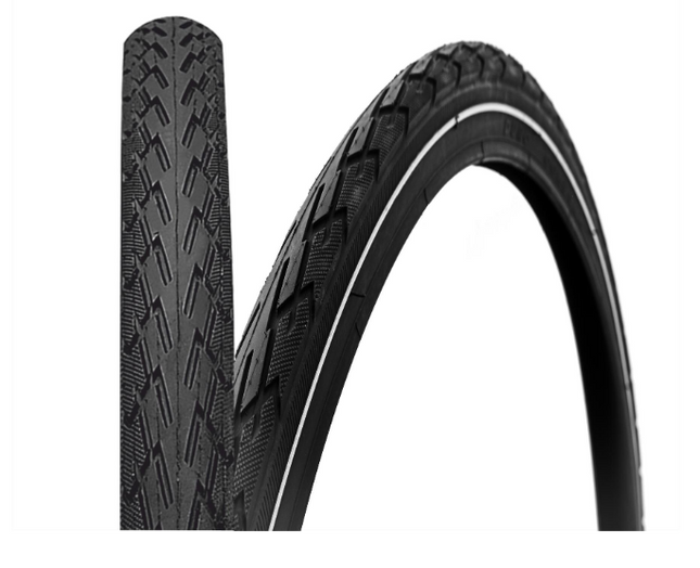 TYRE 700 x 35C BLACK Duro Cordoba, Commuter tread, Reflective strip (35-622)
