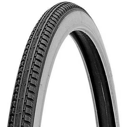 Duro 20 x 1 3/8 Bicycle Tyre - Black/White Wall (37-451)
