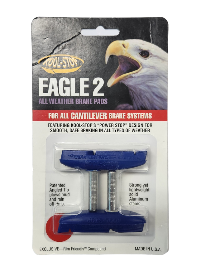 Kool Stop Eagle 2 Bicycle Cantilever Brake Pads - Blue