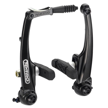 TEKTRO BRAKE - V-Brake (Sold Individually) L 110mm with 836.12 cartridge pads 63mm, Sand Blasted Black, Quality Tektro product in After market packaging