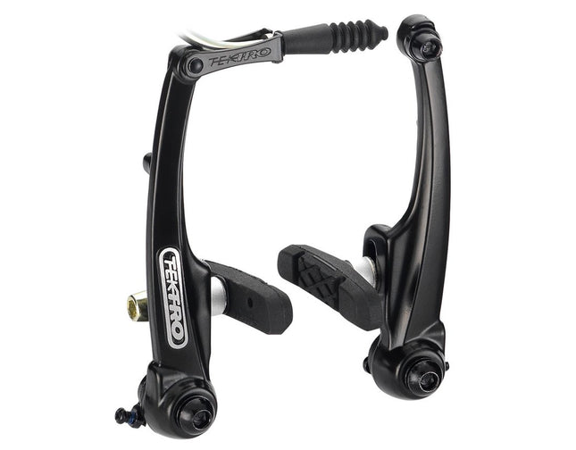 TEKTRO BRAKE - V-Brake (Sold Individually) L 110mm with 836.12 cartridge pads 63mm, Sand Blasted Black, Quality Tektro product in After market packaging
