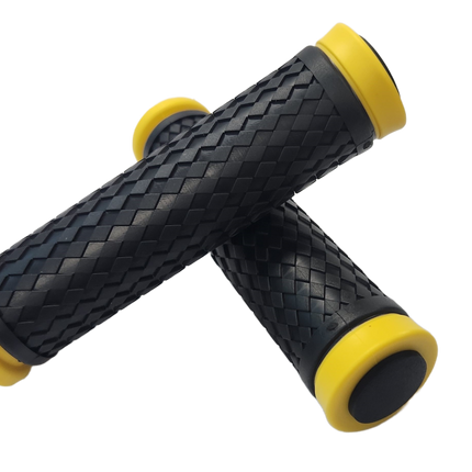 Velo Grips, 130mm w/plugs YELLOW highlights